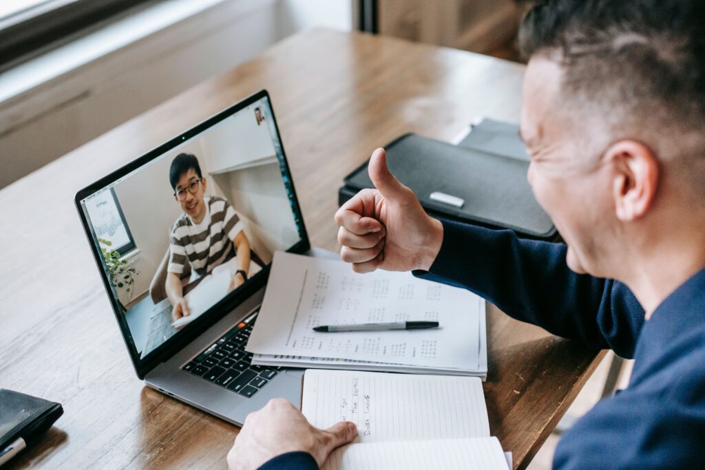 SEO Agency in India for International Clients - remote team video call